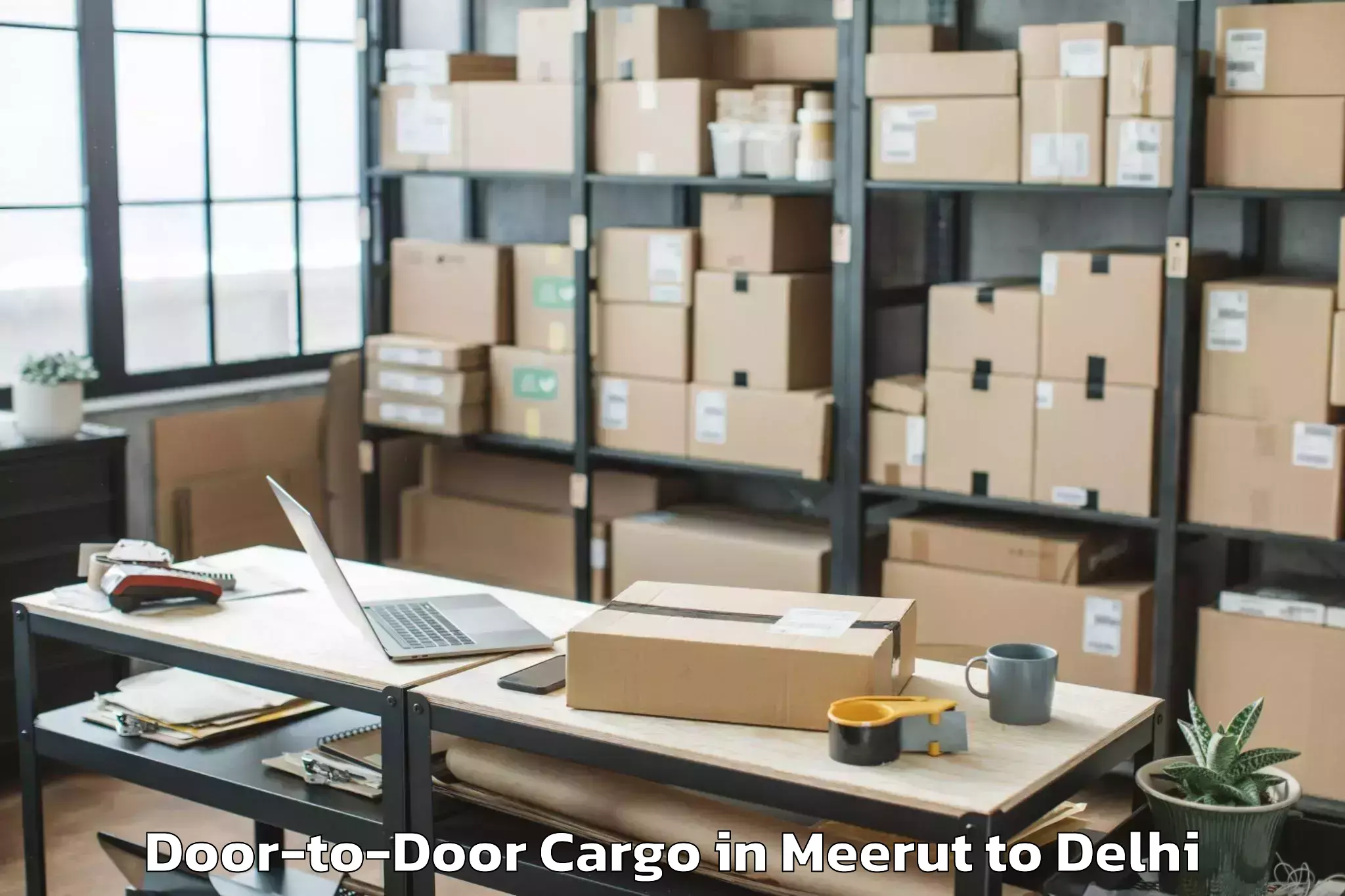 Reliable Meerut to Dlf Avenue Mall Door To Door Cargo